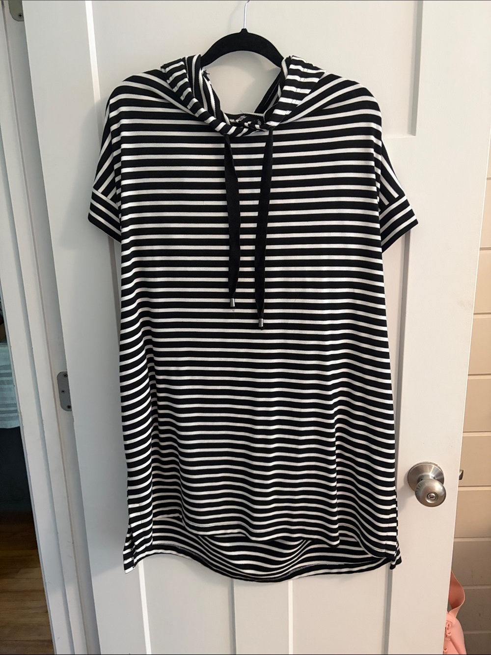 Striped hooded dress